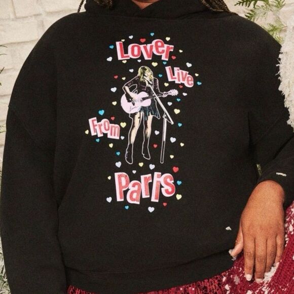 Taylor Swift Tops - NWT Official Taylor Swift 'Live From Paris' Lover Concert Hoodie - Unisex Medium
